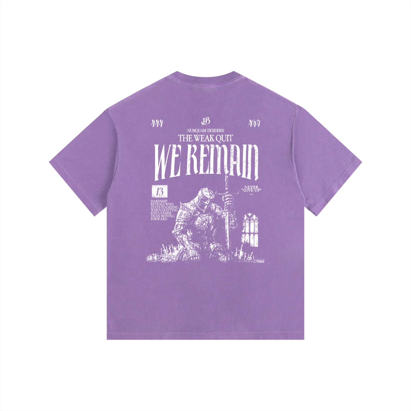 'We Remain' Vintage Washed Graphic Oversized Cotton T-Shirt