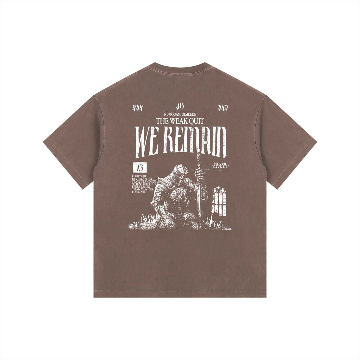 'We Remain' Vintage Washed Graphic Oversized Cotton T-Shirt