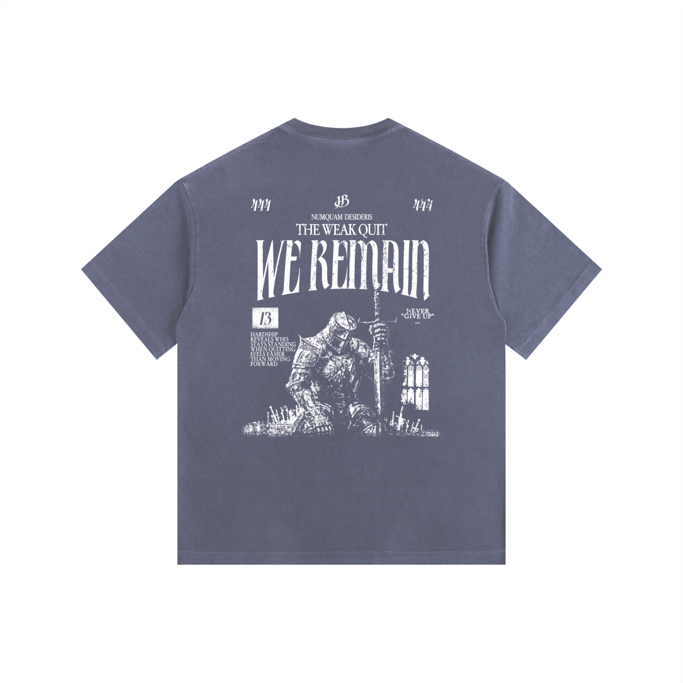 'We Remain' Vintage Washed Graphic Oversized Cotton T-Shirt