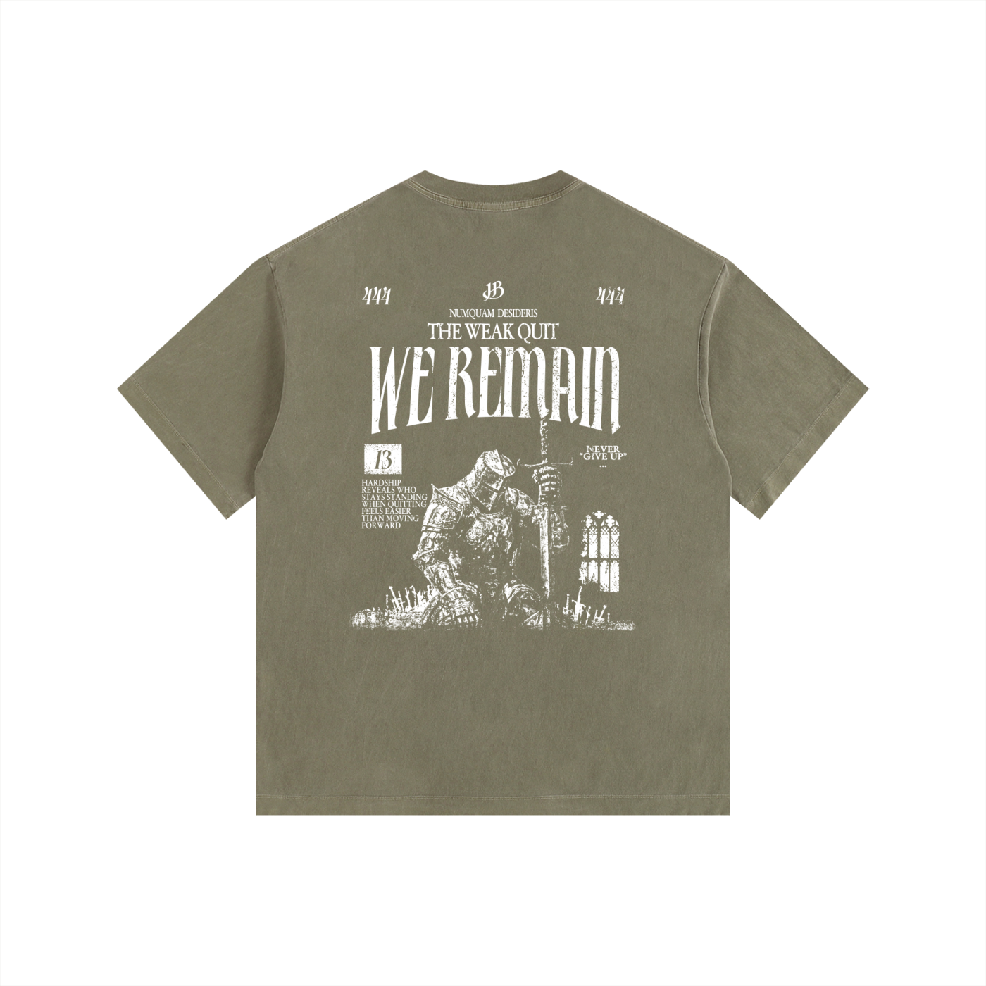 'We Remain' Vintage Washed Graphic Oversized Cotton T-Shirt