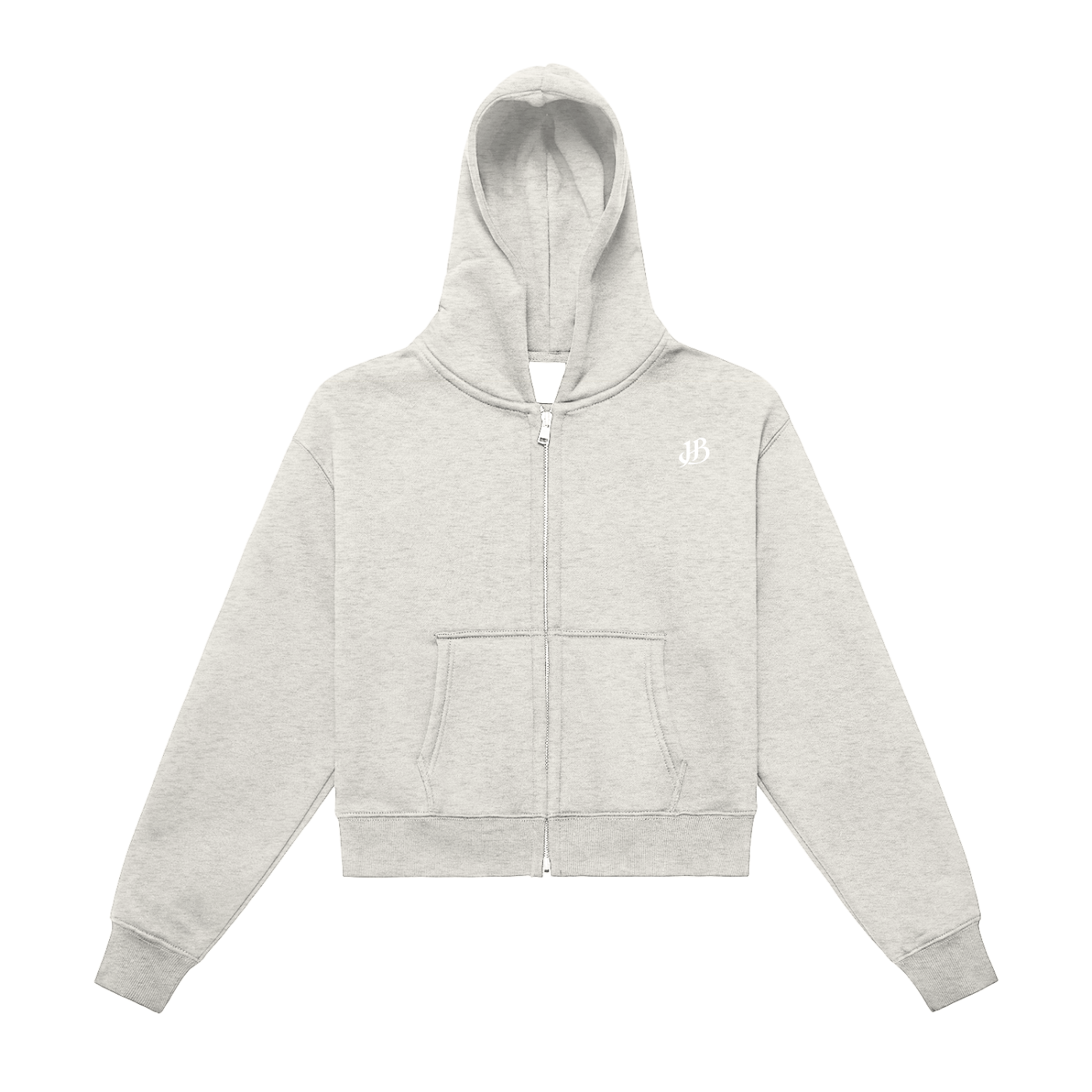 Rest Day Fleeced Zip-Up Cropped Hoodie