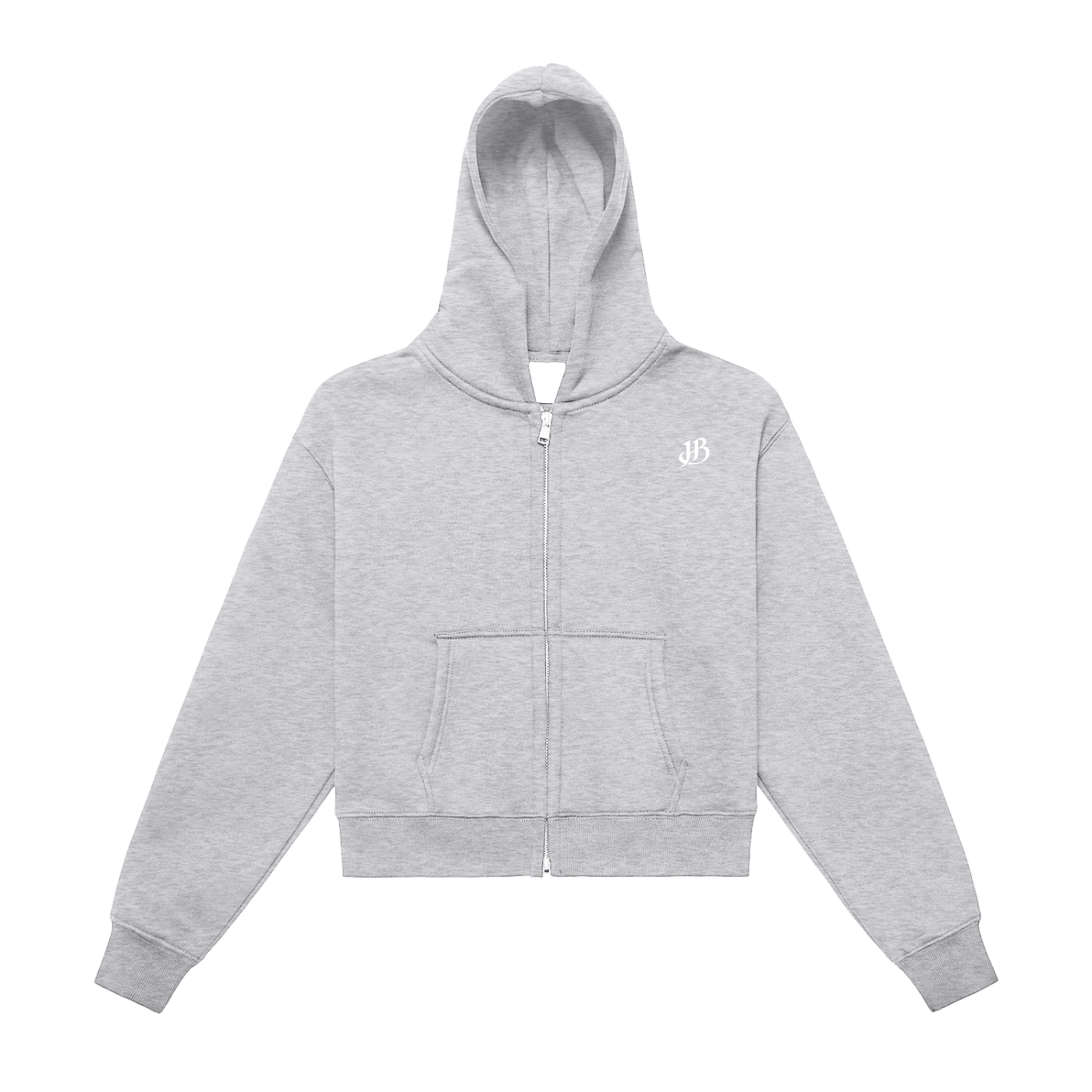 Rest Day Fleeced Zip-Up Cropped Hoodie