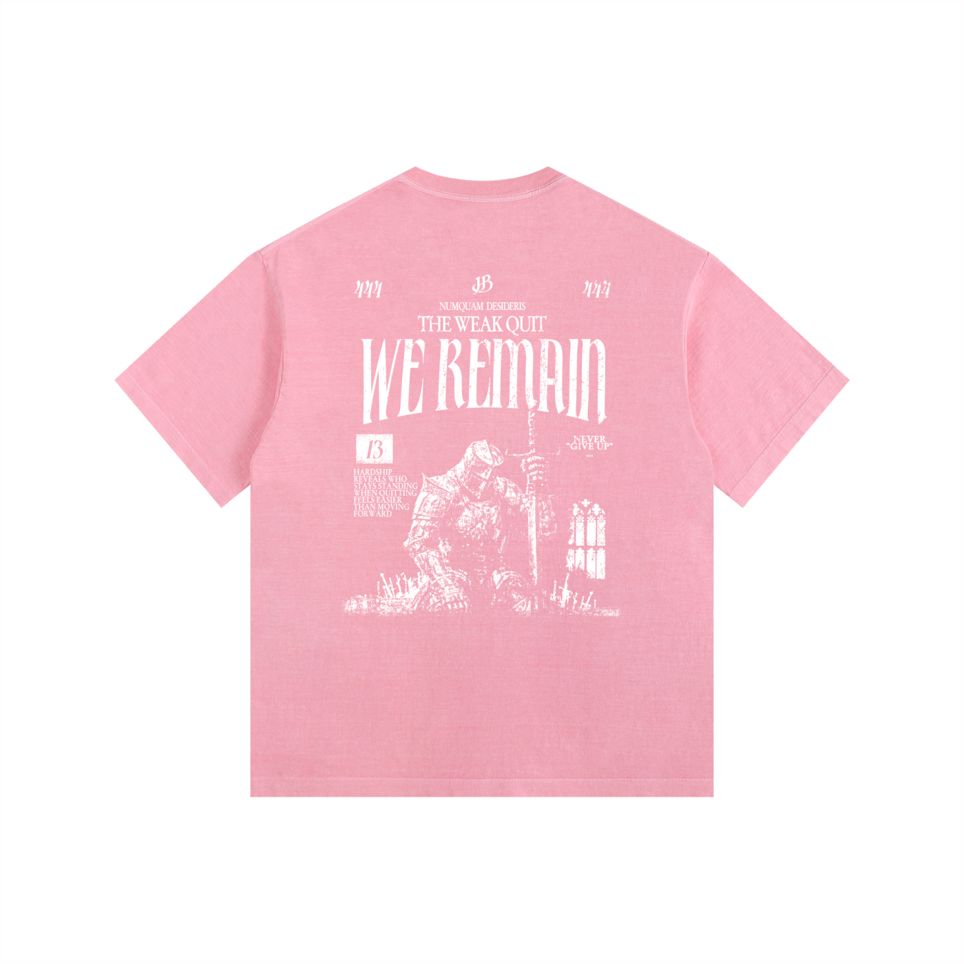 'We Remain' Vintage Washed Graphic Oversized Cotton T-Shirt